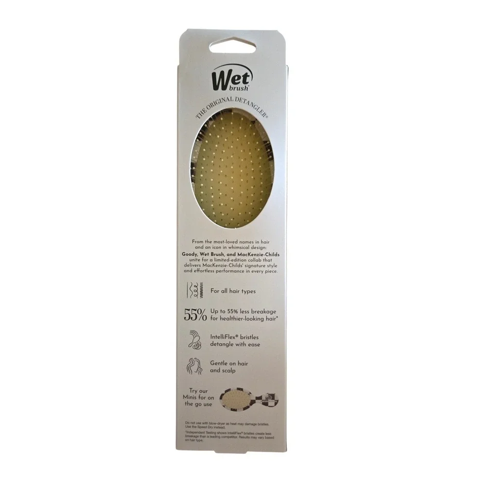 Wet Brush x MacKenzie-Childs Original Detangler Hair Brush Courtly Black Check‎